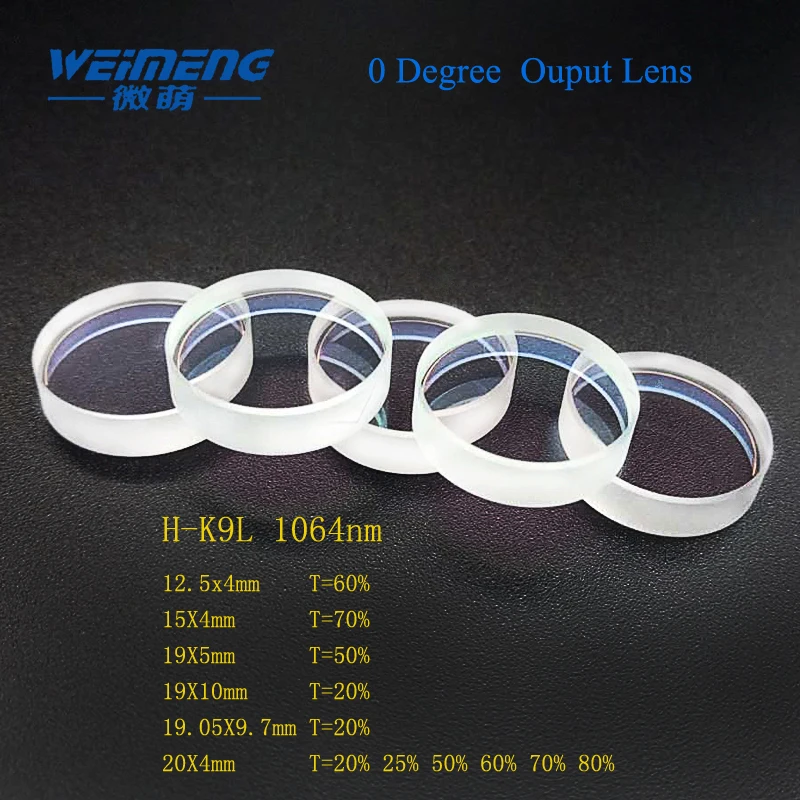 Weimeng laser reflective lens /output mirror 0 degree 1064NM H-K9L circular for cuting welding engraving beauty machine
Weimeng laser reflective lens /output mirror 0 degree 1064NM H-K9L circular for cuting welding engraving beauty machine