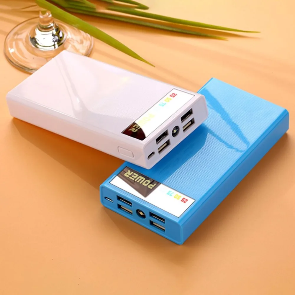 Power Bank Shell with LED Light 4 USB Ports Digital Display DIY Welding Power Bank Kits Powered By 6x18650 Batteries
Power Bank Shell with LED Light 4 USB Ports Digital Display DIY Welding Power Bank Kits Powered By 6x18650 Batteries