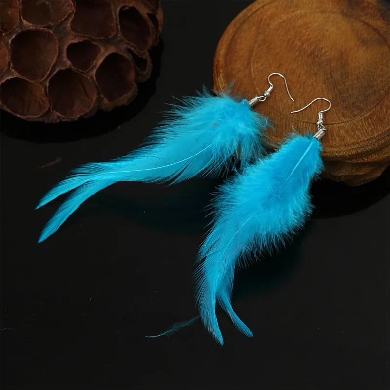 Fashion 7 Colors Handmade Elegant Feather Drop Earrings Women Earings Accessories Vintage Style Long Feather Earring For Women
Fashion 7 Colors Handmade Elegant Feather Drop Earrings Women Earings Accessories Vintage Style Long Feather Earring For Women