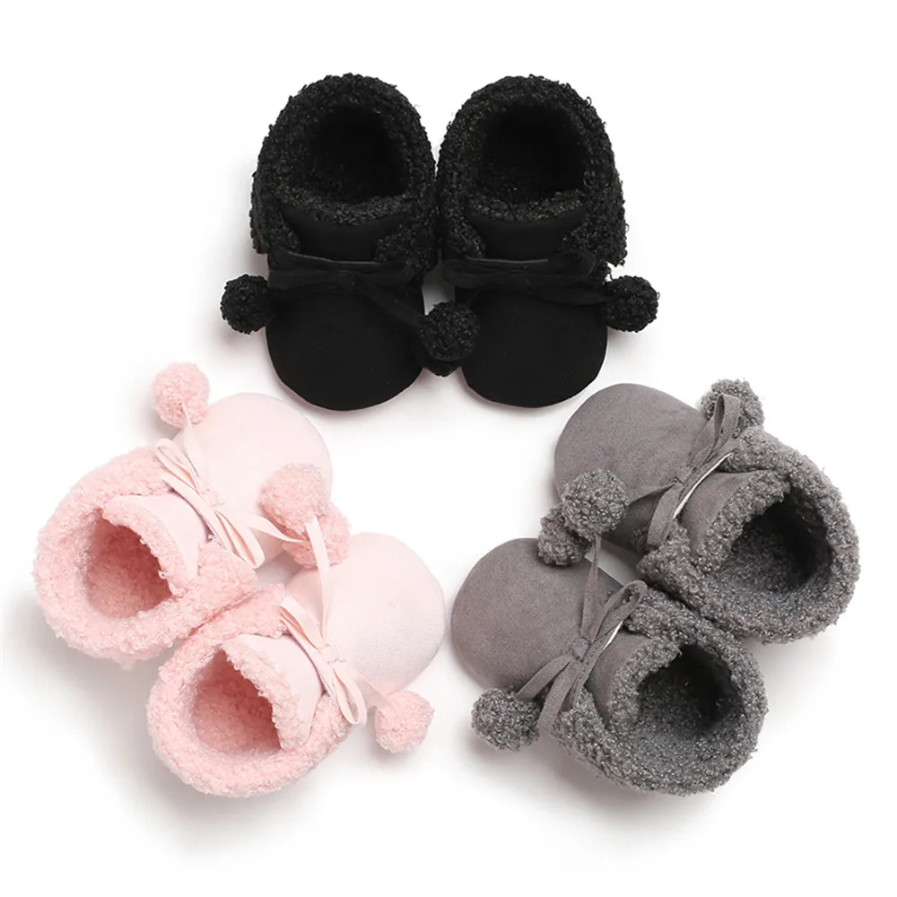 Newborn Winter Warm Baby Boots Boys Girls Soft Sole Boots Toddler Princess Bowknot Crib Plush Shoes With Ball
Newborn Winter Warm Baby Boots Boys Girls Soft Sole Boots Toddler Princess Bowknot Crib Plush Shoes With Ball