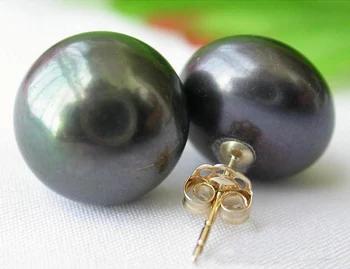 Handmade Pearl Earrings,11.5mm Black Color Flat Round Freshwater Pearl Earring 14k/20 Dangle Earrings
Handmade Pearl Earrings,11.5mm Black Color Flat Round Freshwater Pearl Earring 14k/20 Dangle Earrings