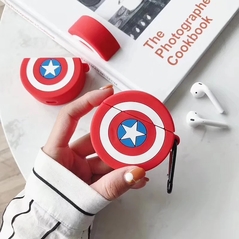 3D Marvel Captain America Shield Superhero Case Cover for Apple Airpods Case Cute Wireless Bluetooth Earphone Cover
3D Marvel Captain America Shield Superhero Case Cover for Apple Airpods Case Cute Wireless Bluetooth Earphone Cover