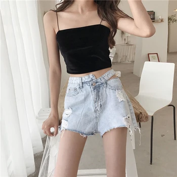 Summer 2018 new Korean style jeans womn loose wild chic irregular ripped jeans for women high waist shorts pants 245
Summer 2018 new Korean style jeans womn loose wild chic irregular ripped jeans for women high waist shorts pants 245