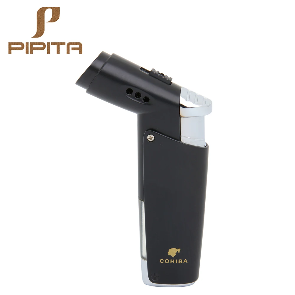 Fashion Cigar Lighters Windproof Lighter Torch Jet Flame Refillable Inflatable Flame Cigarette Gas Lighter with Lock lighters
Fashion Cigar Lighters Windproof Lighter Torch Jet Flame Refillable Inflatable Flame Cigarette Gas Lighter with Lock lighters