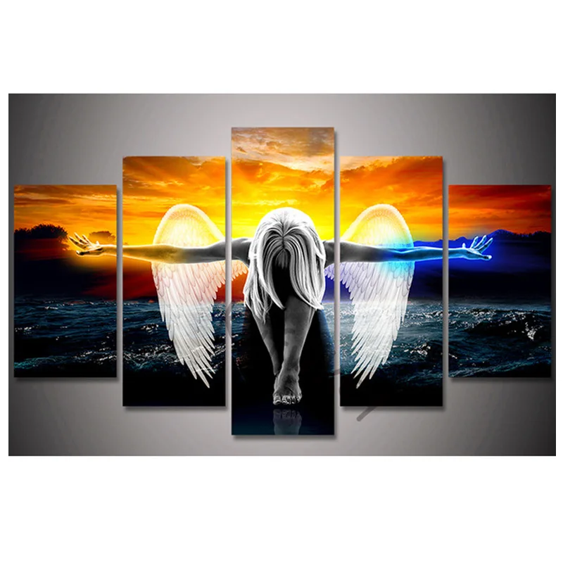 5 piece/set Full Square Drill 5D Diy Diamond Painting angels wings wall sticker Embroidery Cross Stitch Mosaic Christmas ZP-946 
5 piece/set Full Square Drill 5D Diy Diamond Painting angels wings wall sticker Embroidery Cross Stitch Mosaic Christmas ZP-946