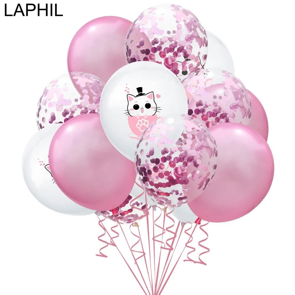LAPHIL 15pcs Cute Cat Dog Latex Balloon Baby Happy Birthday Decoration Pink Confetti Air Balloons Baby Shower Party Supplies
LAPHIL 15pcs Cute Cat Dog Latex Balloon Baby Happy Birthday Decoration Pink Confetti Air Balloons Baby Shower Party Supplies