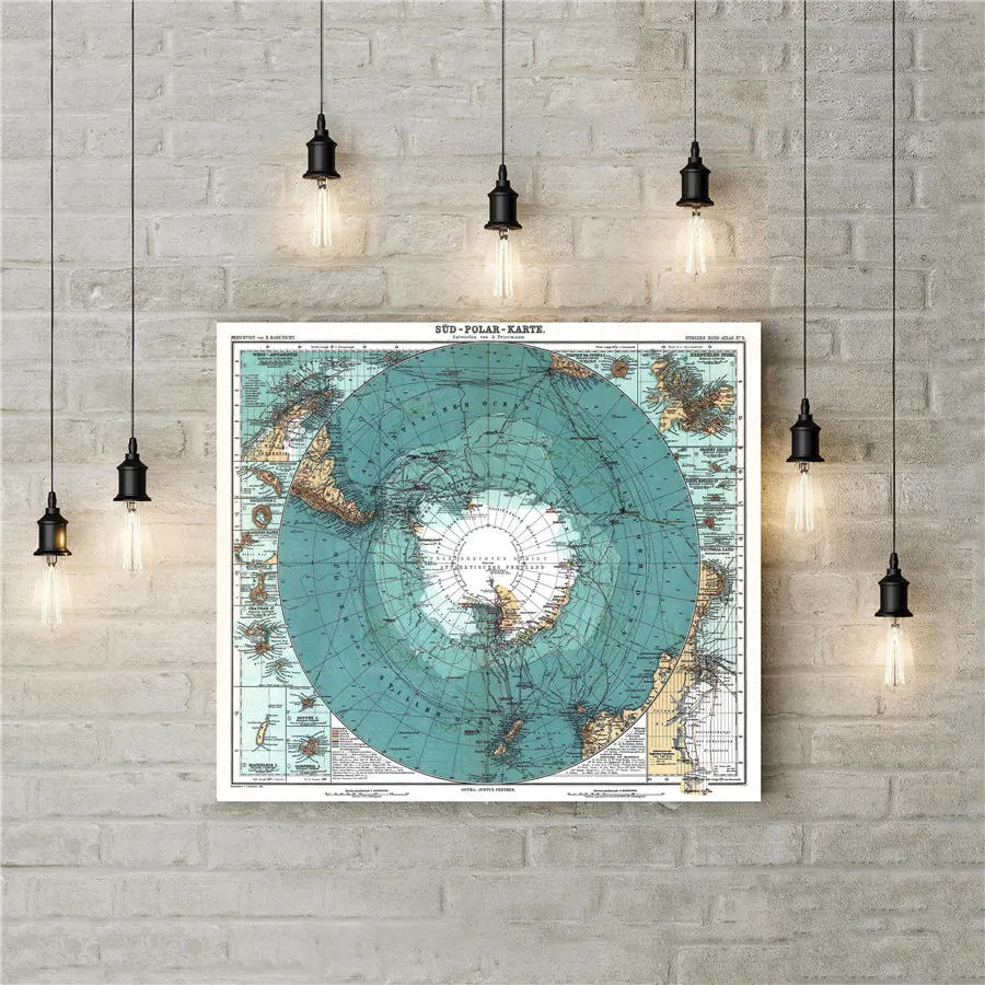 SUD-POLAR-KARTE Antarctic Map Features Vibrant Colors Clear Image Geography Print Canvas Wall Art Sticker Learning Education
SUD-POLAR-KARTE Antarctic Map Features Vibrant Colors Clear Image Geography Print Canvas Wall Art Sticker Learning Education