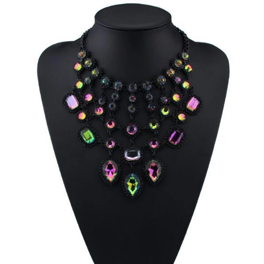 DiLiCa великолепное ожерелье со стразами женское модное из кристаллического сплава