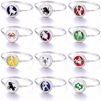 12 Constellation Zodiac Sign Stainless Steel Aroma Spread Bangles Perfume Essential Oil Diffuser Perfume Bracelet Dropshipping
12 Constellation Zodiac Sign Stainless Steel Aroma Spread Bangles Perfume Essential Oil Diffuser Perfume Bracelet Dropshipping