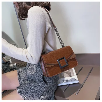MJ Women Chain Shoulder Bag Crocodile Pattern PU Leather Messenger Bag 2019 New Fashion Small Alligator Leather Women Handbag
MJ Women Chain Shoulder Bag Crocodile Pattern PU Leather Messenger Bag 2019 New Fashion Small Alligator Leather Women Handbag