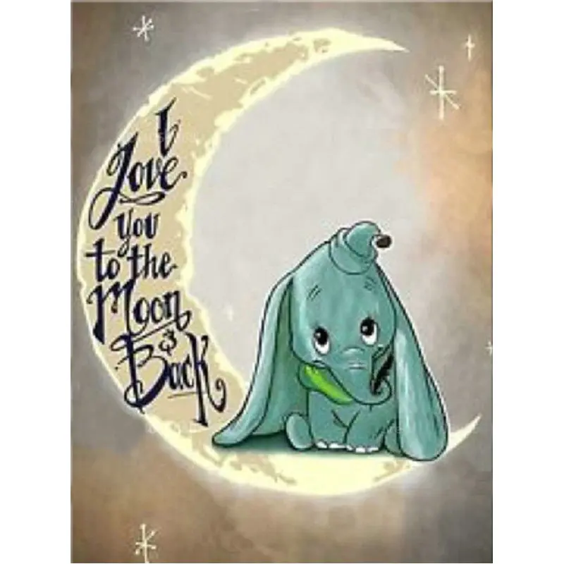 DIY 5D Diamond Painting Cross Stitch Elephant cartoon Needlework Mosaic full square Diamond Embroidery moon Painting Rhinestones
DIY 5D Diamond Painting Cross Stitch Elephant cartoon Needlework Mosaic full square Diamond Embroidery moon Painting Rhinestones