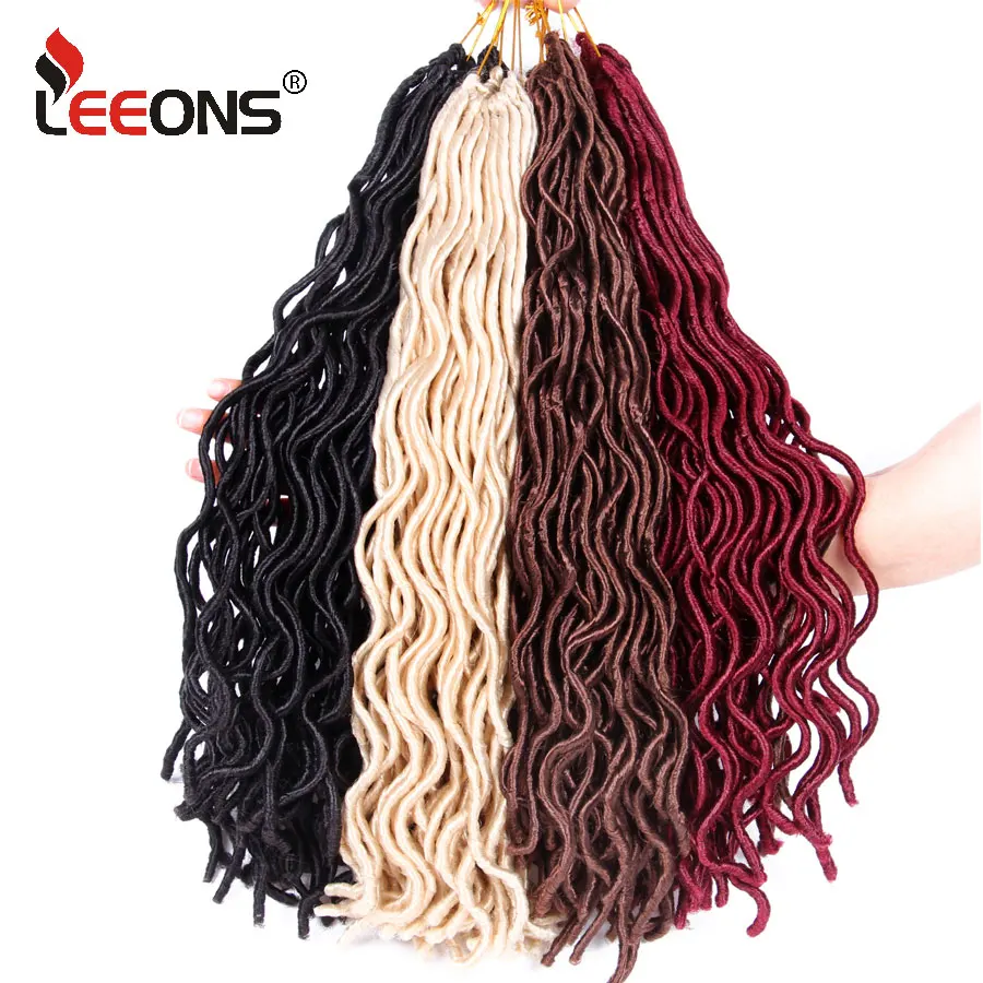 Leeons искусственная Locs вьющиеся вязаный крючком волос 10 18 дюймов наращивание