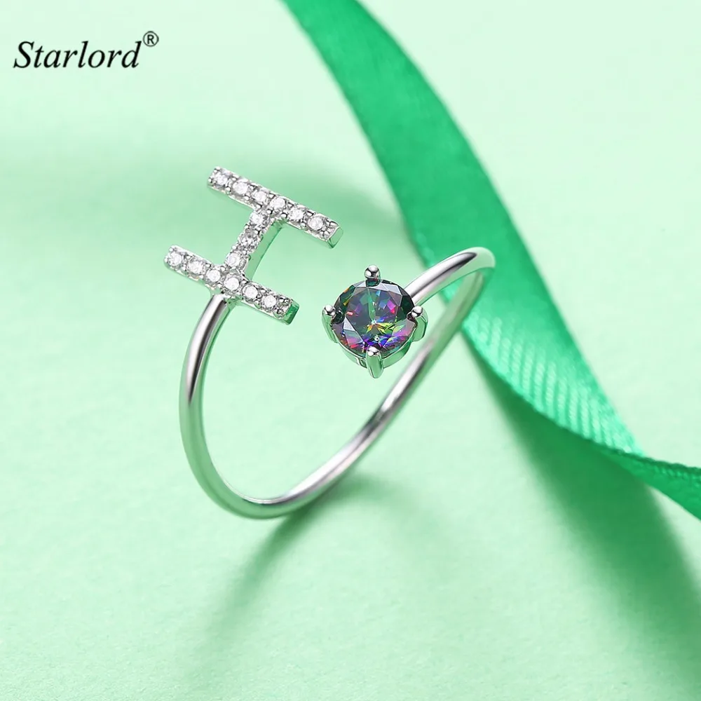 Initial H Letter Ring 925 Sterling Silver Cubic Zirconia Crystal Ring Adjustable Silver Ring Open Ring For Women R6054B
Initial H Letter Ring 925 Sterling Silver Cubic Zirconia Crystal Ring Adjustable Silver Ring Open Ring For Women R6054B