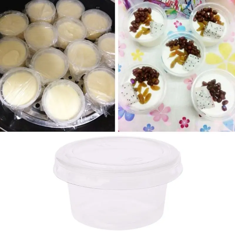 50Pcs Disposable Cups Set Of 30ml/1 oz Sauce Pot Container Jello Shot Cup Slime Storage With Lid For Ketchup
50Pcs Disposable Cups Set Of 30ml/1 oz Sauce Pot Container Jello Shot Cup Slime Storage With Lid For Ketchup