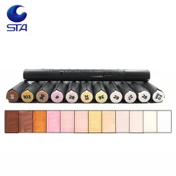 STA 12 Color Professional Artist Sketch Markers Pen, Double Head Skin Art Marker Pen for School Student Supplies
STA 12 Color Professional Artist Sketch Markers Pen, Double Head Skin Art Marker Pen for School Student Supplies