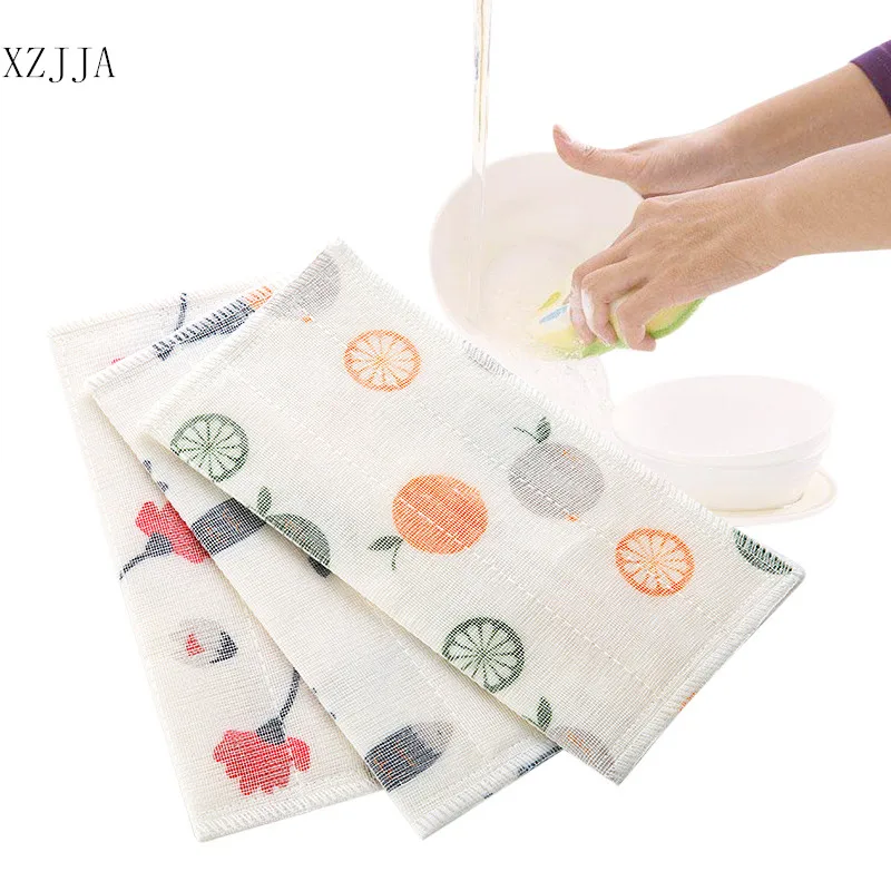 XZJJA Thickening Wood Fiber Cleaning Cloths Printing Absorbent Dishcloth Reusable Kitchen Strong Decontamination Scouring Pad
XZJJA Thickening Wood Fiber Cleaning Cloths Printing Absorbent Dishcloth Reusable Kitchen Strong Decontamination Scouring Pad