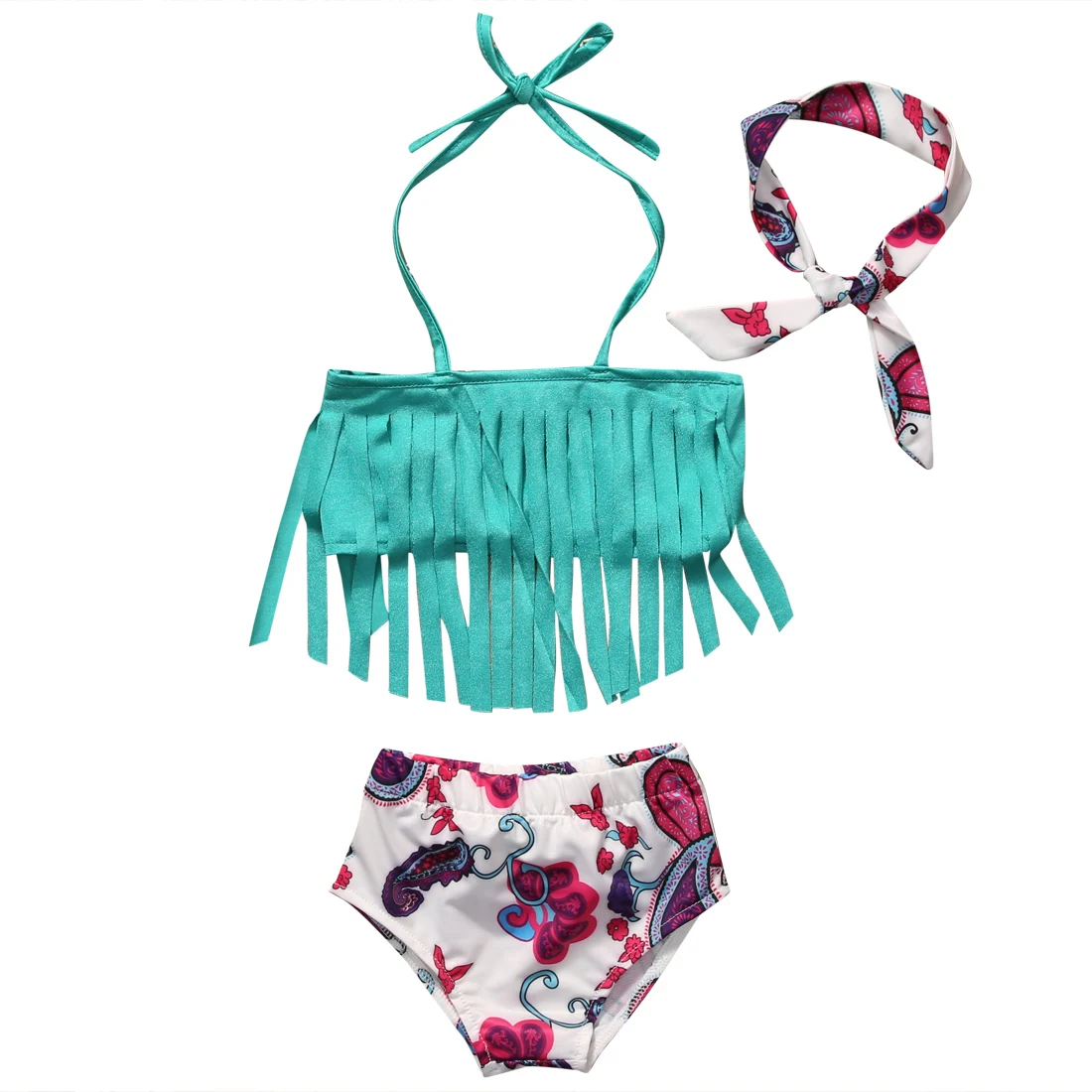 Hot Summer Baby Girl Kids Bikini Set Print 2Pcs Swimwear+Headhand Halter Cute Swimsuit Tassel Bathing Suit Summer Beachwear
Hot Summer Baby Girl Kids Bikini Set Print 2Pcs Swimwear+Headhand Halter Cute Swimsuit Tassel Bathing Suit Summer Beachwear