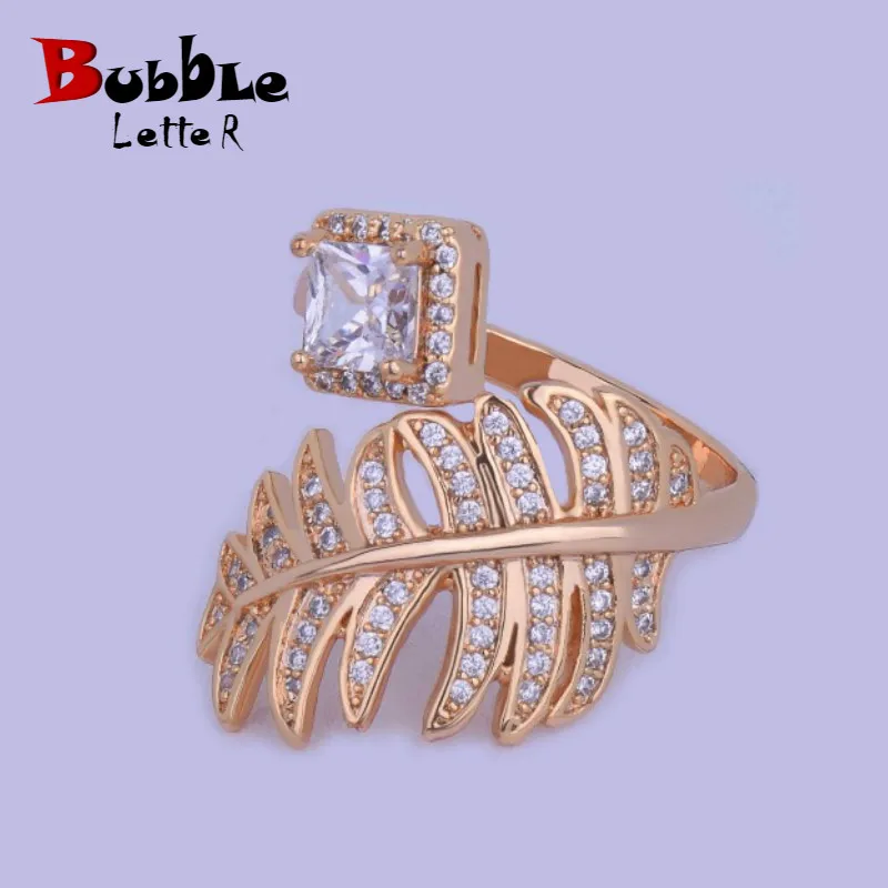Leaf shape Open Zircon Copper Material Gold Silver Luxury CZ Wedding Rings size 7-9 adjustable
Leaf shape Open Zircon Copper Material Gold Silver Luxury CZ Wedding Rings size 7-9 adjustable