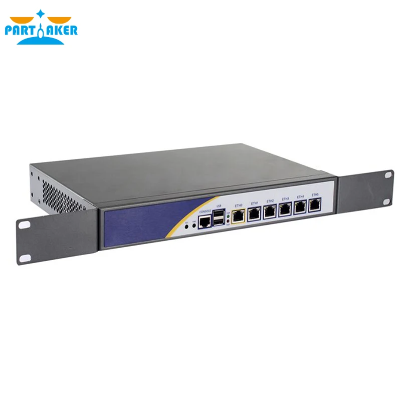 Partaker R5 VPN Router Intel 1037U 2117U 4G RAM 128G SSD 6 LAN Ports Firewall Server