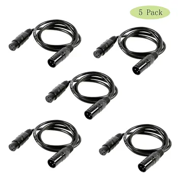 5 Pack 6.5FT 3-Pin Signal XLR Connection DMX Stage Light Cable Wire for Moving Head Light Par Light
5 Pack 6.5FT 3-Pin Signal XLR Connection DMX Stage Light Cable Wire for Moving Head Light Par Light