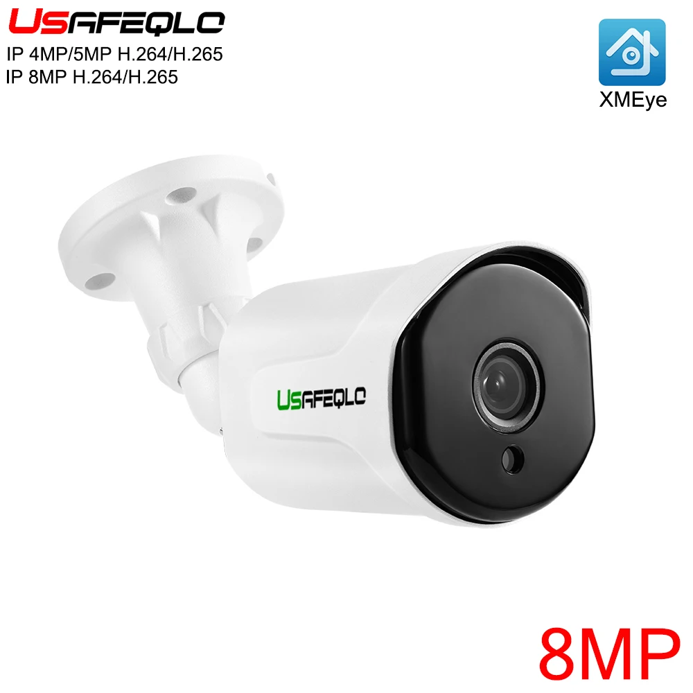 USAFEQLO H.265 HD 8MP 3840*2160 / 5MP Outdoor IP Camera 4K Mini Bullet Network Security CCTV Camera Onvif IR 30m IP Cam 48V PoE
USAFEQLO H.265 HD 8MP 3840*2160 / 5MP Outdoor IP Camera 4K Mini Bullet Network Security CCTV Camera Onvif IR 30m IP Cam 48V PoE