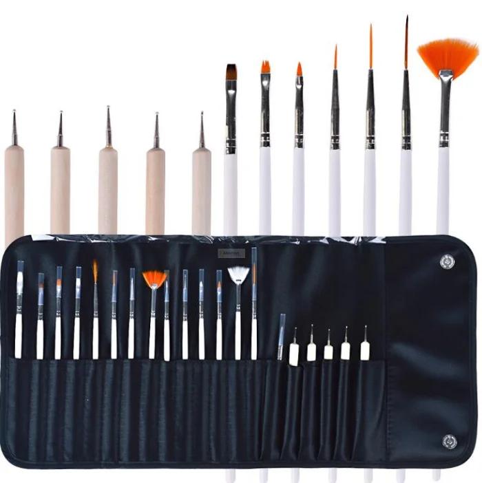 20pcs nail art brushes with bag nail UV gel brush dotting pen for manicure tools set brushes Draw Paint Design kit
20pcs nail art brushes with bag nail UV gel brush dotting pen for manicure tools set brushes Draw Paint Design kit