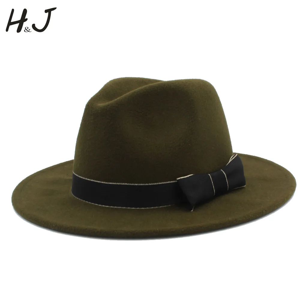 New Women Men Wool Fedora Hat Lady Winter Autumn Chapeu Feminino Cloche Wide Brim Jazz Church Sombrero Caps With Bowknot Ribbon
New Women Men Wool Fedora Hat Lady Winter Autumn Chapeu Feminino Cloche Wide Brim Jazz Church Sombrero Caps With Bowknot Ribbon