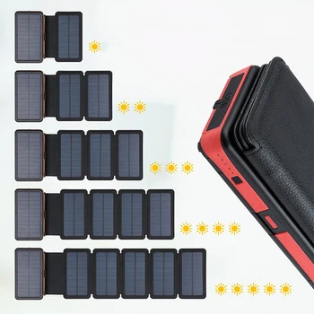 20000mAh Qi Wireless Charger Solar Panel Charger Powerbank Portable Outdoor Foldable Waterproof LED Solar Power Bank for Phones
20000mAh Qi Wireless Charger Solar Panel Charger Powerbank Portable Outdoor Foldable Waterproof LED Solar Power Bank for Phones