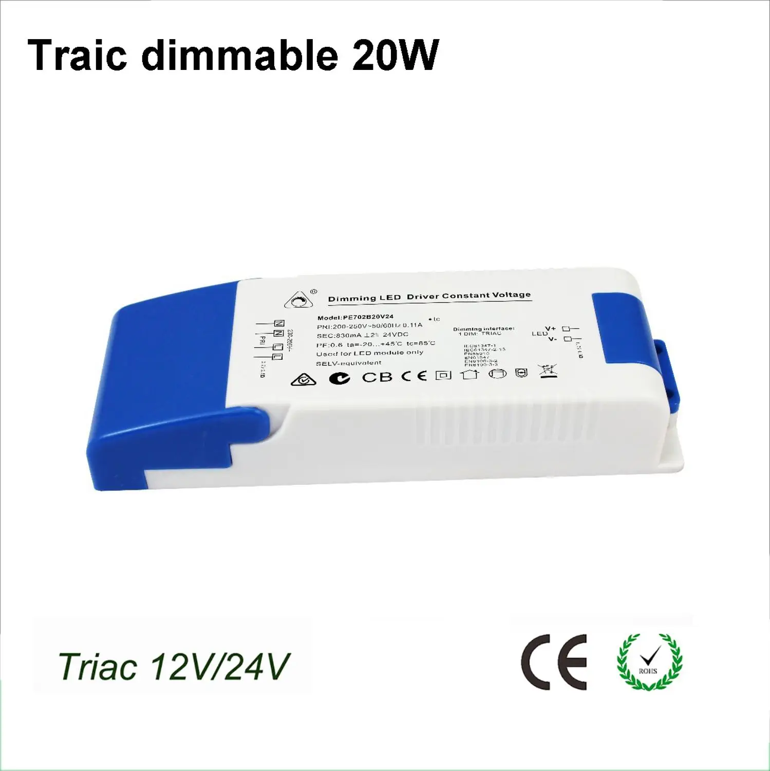Traic constant voltage 12V 30-50W dimmable led driver dim for LED strip MR16, Input 200-250VAC
Traic constant voltage 12V 30-50W dimmable led driver dim for LED strip MR16, Input 200-250VAC