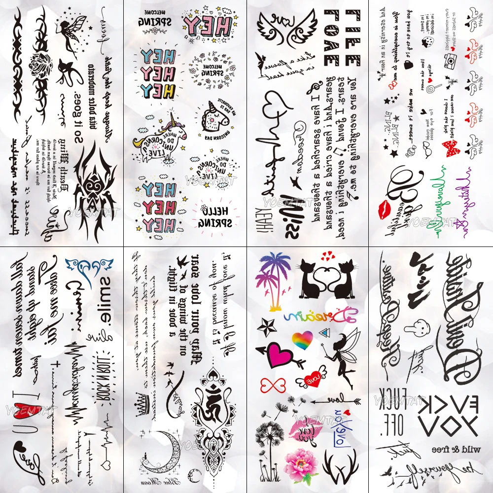Cute Little English letters Waterproof Temporary Tattoo Sticker Small Animals Flash Tattoos Body Art Fake Arm tatoo Women
Cute Little English letters Waterproof Temporary Tattoo Sticker Small Animals Flash Tattoos Body Art Fake Arm tatoo Women