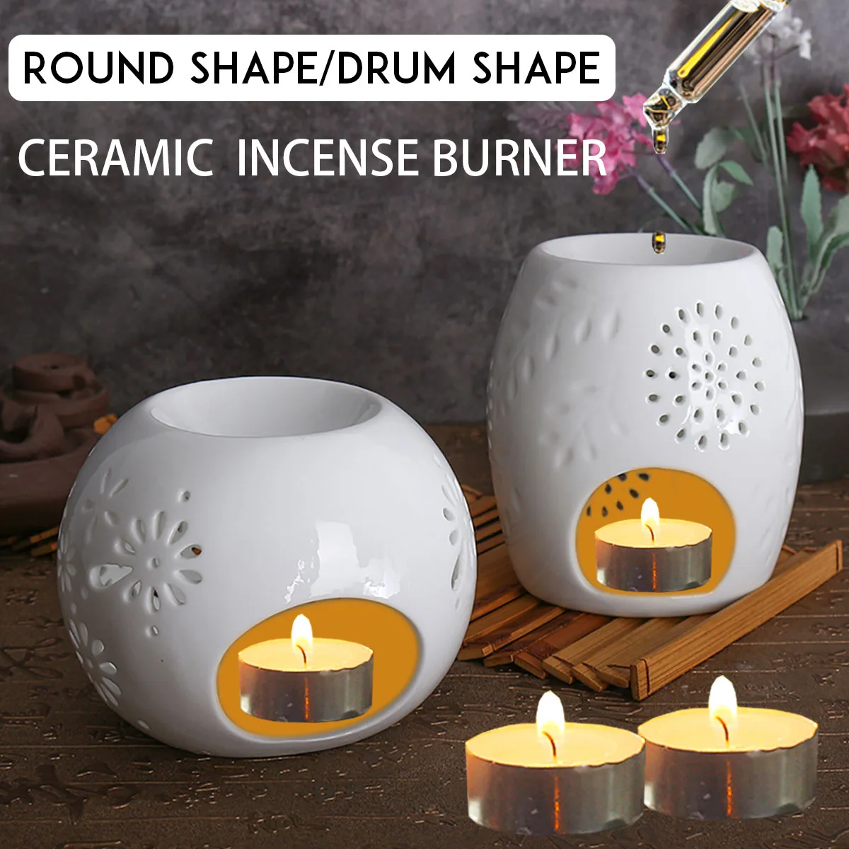 Vintage Ceramic Perfume Diffuser Aromatherapy Lamp Burner Essential Oil Heater SPA Yoga Aroma Holder Stove Furnace
Vintage Ceramic Perfume Diffuser Aromatherapy Lamp Burner Essential Oil Heater SPA Yoga Aroma Holder Stove Furnace