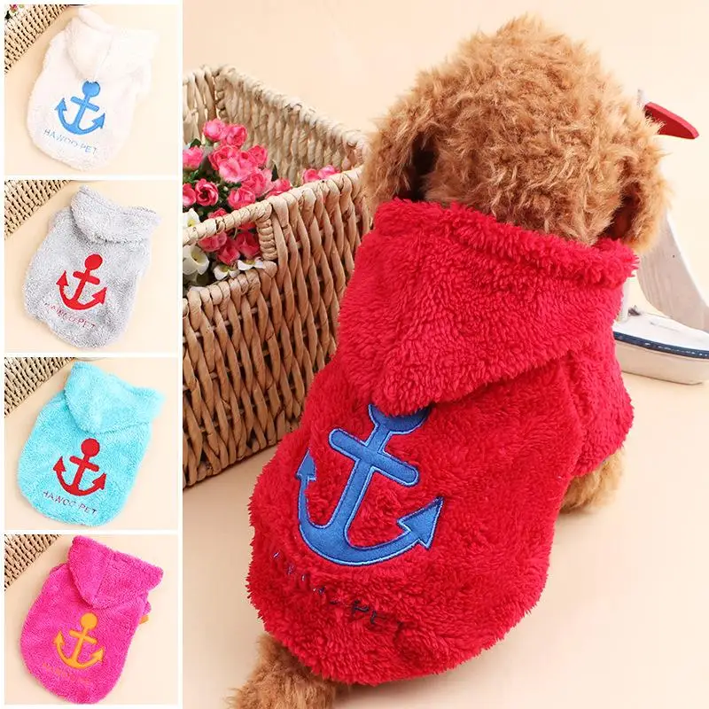 New 2018 Cute Autumn/Winter Pet Dog Clothes Anchor Coral Velvet Pet Sweatshirts Hooded Small Dog Clothing Dogs Coats And Jackets
New 2018 Cute Autumn/Winter Pet Dog Clothes Anchor Coral Velvet Pet Sweatshirts Hooded Small Dog Clothing Dogs Coats And Jackets