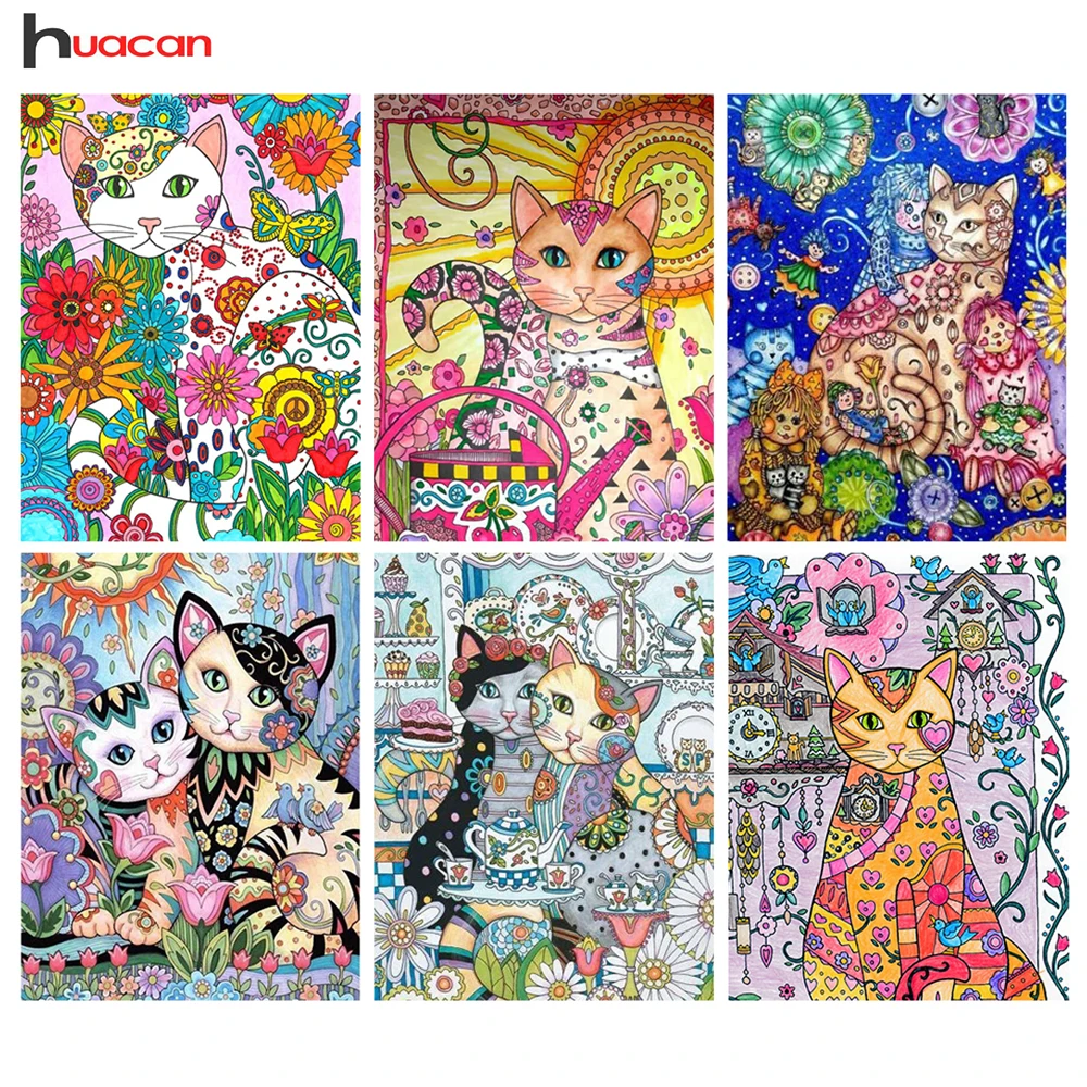 HUACAN 5D Diy Diamond Painting Cross Stitch Cat Diamond Embroidery Animal Home Decor Full Rhinestone Mosaic Kit
HUACAN 5D Diy Diamond Painting Cross Stitch Cat Diamond Embroidery Animal Home Decor Full Rhinestone Mosaic Kit