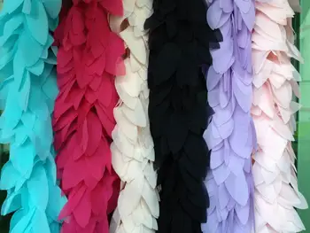 3 Yards Lovely 3D Leaves Lace Chiffon Flower Trim Lace Fabric For Wedding Party Decoration, Cloth Design 6CM Wide
3 Yards Lovely 3D Leaves Lace Chiffon Flower Trim Lace Fabric For Wedding Party Decoration, Cloth Design 6CM Wide