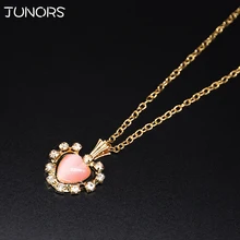 Copper Pink Cat's Eyes Stone Opal Crystal Heart Love Necklace For Girls Gold Chain Sweet Cute Pendant Collars For Women Ladies
Copper Pink Cat's Eyes Stone Opal Crystal Heart Love Necklace For Girls Gold Chain Sweet Cute Pendant Collars For Women Ladies