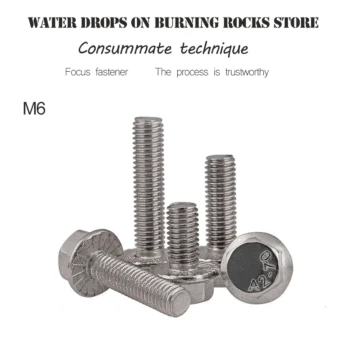 M6 Large Hexagon Hex Head Serrated Flange Bolts 304 Stainless Steel Home Improvement SUS304 Full Thread
M6 Large Hexagon Hex Head Serrated Flange Bolts 304 Stainless Steel Home Improvement SUS304 Full Thread