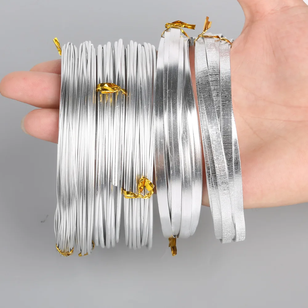 Sliver Color Soft Aluminium Wire 1/1.5/2/2.5/5mm Versatile Painted Aluminium Wire DIY Bracelet Necklace Jewelry Findings
Sliver Color Soft Aluminium Wire 1/1.5/2/2.5/5mm Versatile Painted Aluminium Wire DIY Bracelet Necklace Jewelry Findings