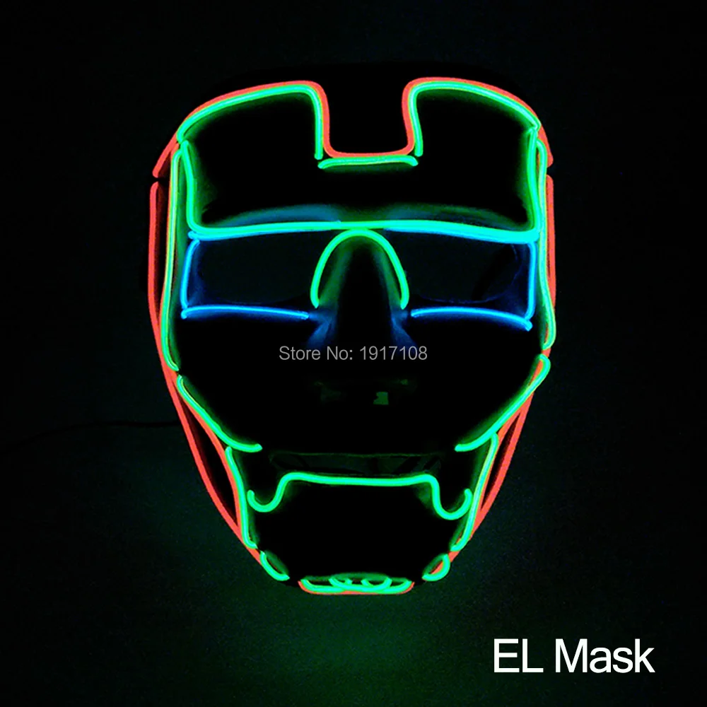 2019 Fashion EL wire glowing mask for shocking theme party DIY decoration and special music concert cold light mask
2019 Fashion EL wire glowing mask for shocking theme party DIY decoration and special music concert cold light mask