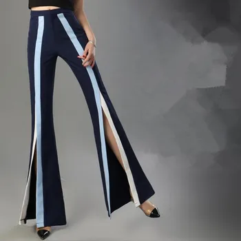 2018 Fashion Women Wide Leg Pants Stripe Split Bell Bottom Pants office lady High Waist Flare chiffon pants
2018 Fashion Women Wide Leg Pants Stripe Split Bell Bottom Pants office lady High Waist Flare chiffon pants