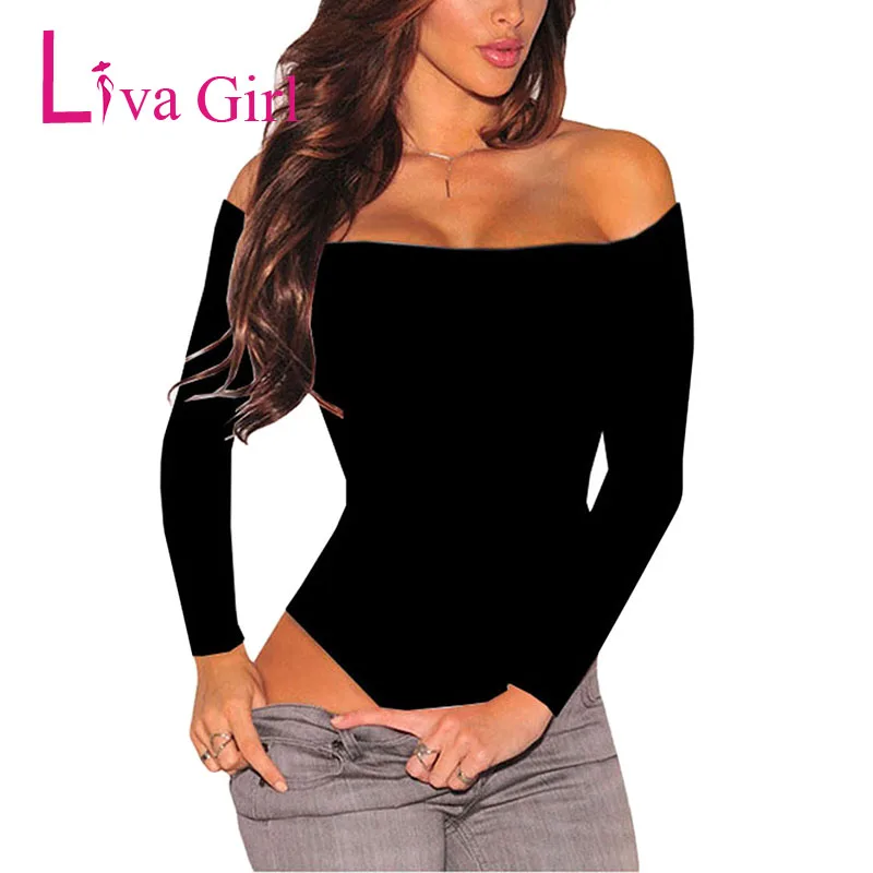 LIVA GIRL Sexy Black Long Sleeve Bodycon Bodysuit Women Backless Off Shoulder Jumpsuits Slash Neck White Bodysuits Femin Rompers
LIVA GIRL Sexy Black Long Sleeve Bodycon Bodysuit Women Backless Off Shoulder Jumpsuits Slash Neck White Bodysuits Femin Rompers