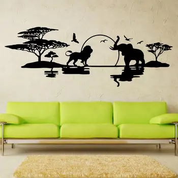 Art design savannah skyline cheap home decoration vinyl Elephants lions birds wall sticker Vinyl house decor landscapes decal
Art design savannah skyline cheap home decoration vinyl Elephants lions birds wall sticker Vinyl house decor landscapes decal