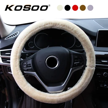 KOSOO Auto Plush Warm Steering Wheel Covers Anti-Slip For BMW For VW Car Interior Accessories Styling Winter Soft Supplies
KOSOO Auto Plush Warm Steering Wheel Covers Anti-Slip For BMW For VW Car Interior Accessories Styling Winter Soft Supplies