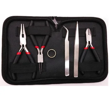 6PC/Set Jewelry Tools with Plies and Scissor Beading Tool Kit for Jewelry Making DIY Tools Package Beaders Black 155x110x35mm
6PC/Set Jewelry Tools with Plies and Scissor Beading Tool Kit for Jewelry Making DIY Tools Package Beaders Black 155x110x35mm