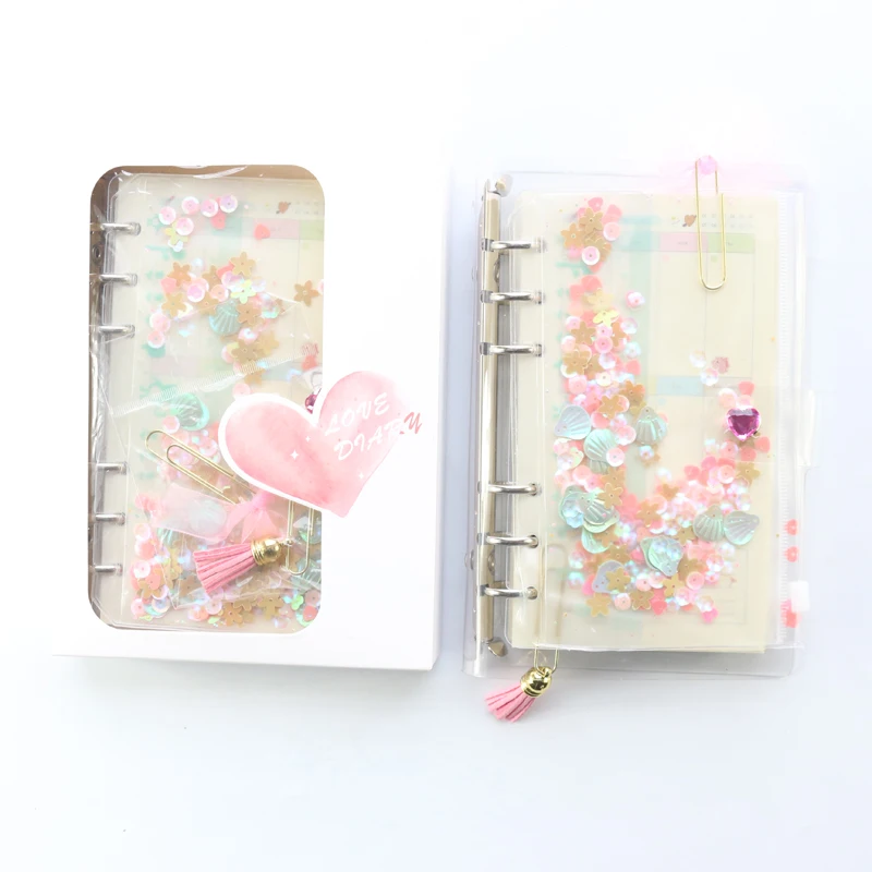 Domikee creative cute sequin design PVC school student colored 6 holes binder ring daily weekly planner notebooks stationery,A6
Domikee creative cute sequin design PVC school student colored 6 holes binder ring daily weekly planner notebooks stationery,A6