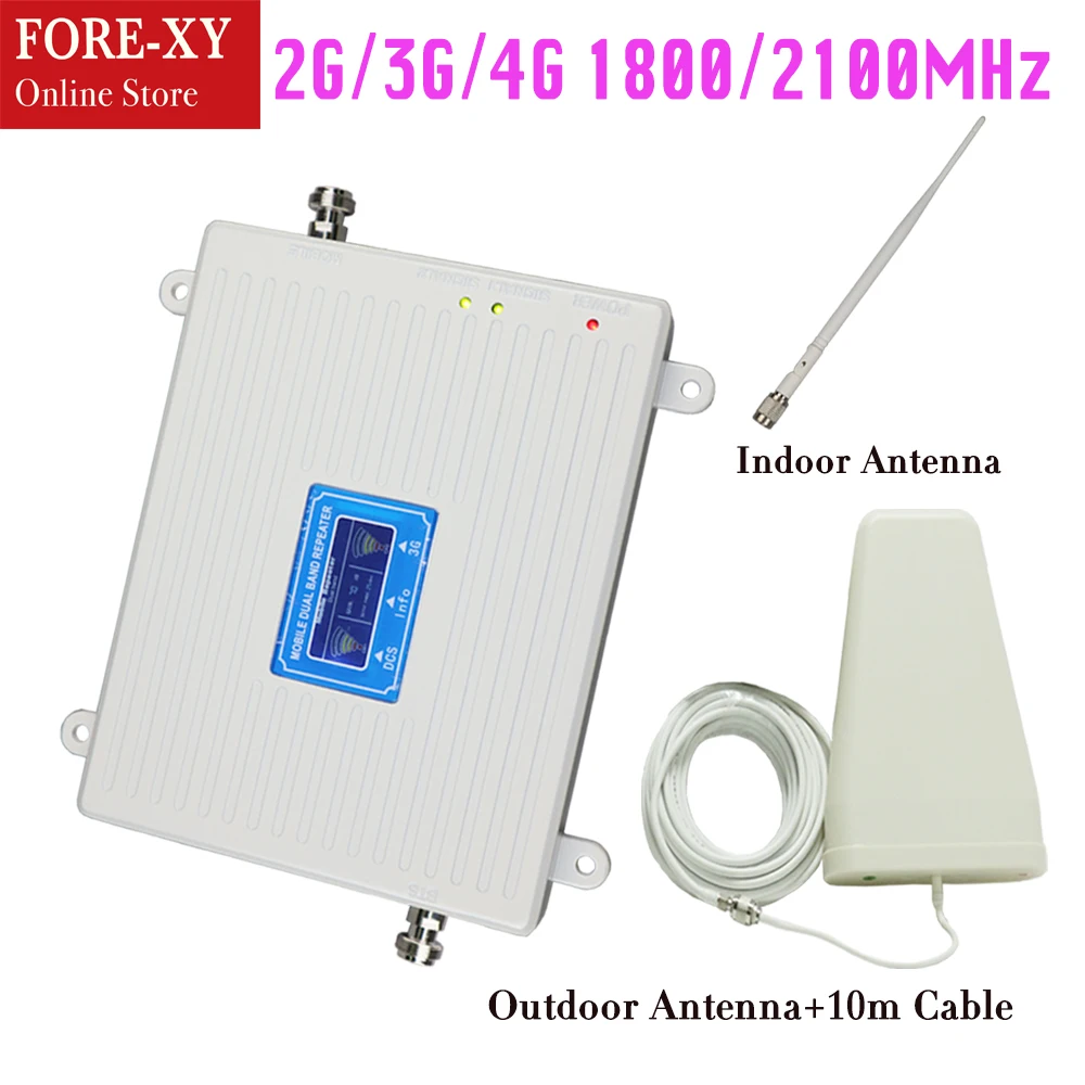 2G 3G 4G dual band repeater 3g Cellular Signal Booster 70dB dcs1800 WCDMA2100mhz Mobile Signal Repeater Antenna Set for home use
2G 3G 4G dual band repeater 3g Cellular Signal Booster 70dB dcs1800 WCDMA2100mhz Mobile Signal Repeater Antenna Set for home use