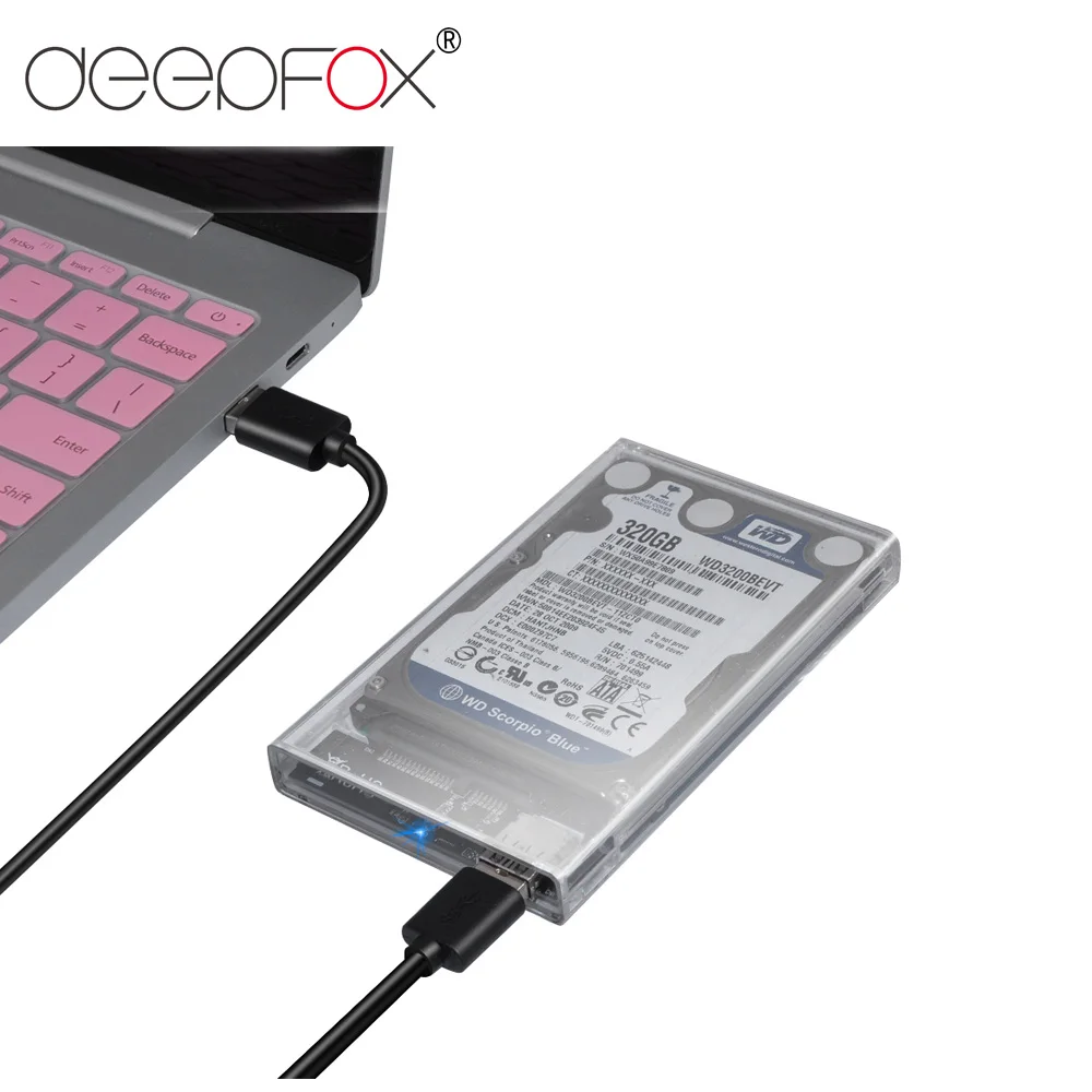 DeepFox 2.5 inch Transparent USB 3.0 to SATA 3.0 HDD Case Tool Free 5 Gbps Support 2TB Hard Drive Enclosure
DeepFox 2.5 inch Transparent USB 3.0 to SATA 3.0 HDD Case Tool Free 5 Gbps Support 2TB Hard Drive Enclosure