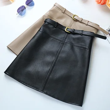 Include Belt Winter A-Line PU Leather Skirt For Women High Waist Office Wear Skirts Plus Size Female Skirt with Belt
Include Belt Winter A-Line PU Leather Skirt For Women High Waist Office Wear Skirts Plus Size Female Skirt with Belt