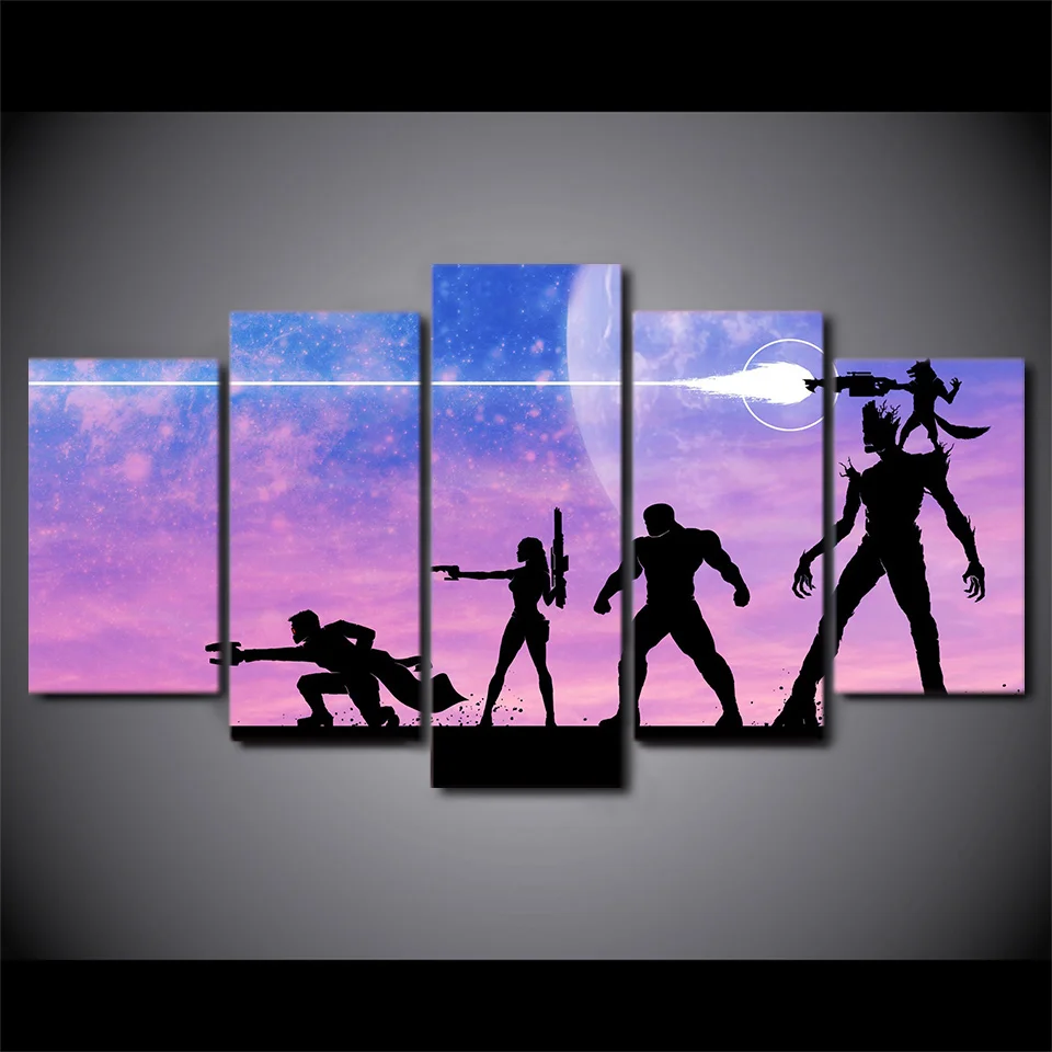 Guardians Of The Galaxy Silhouette Anime Home Decor Picture 5 Piece HD Print Paintings on Canvas Wall Art Poster Decorative
Guardians Of The Galaxy Silhouette Anime Home Decor Picture 5 Piece HD Print Paintings on Canvas Wall Art Poster Decorative