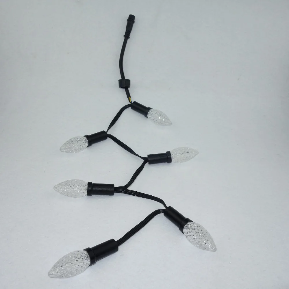 4 wires(with returned signal) 50pcs/string DC12V WS2811 bullet type C9 pixel nodes;IP68 rated, RGB addressable full color
4 wires(with returned signal) 50pcs/string DC12V WS2811 bullet type C9 pixel nodes;IP68 rated, RGB addressable full color