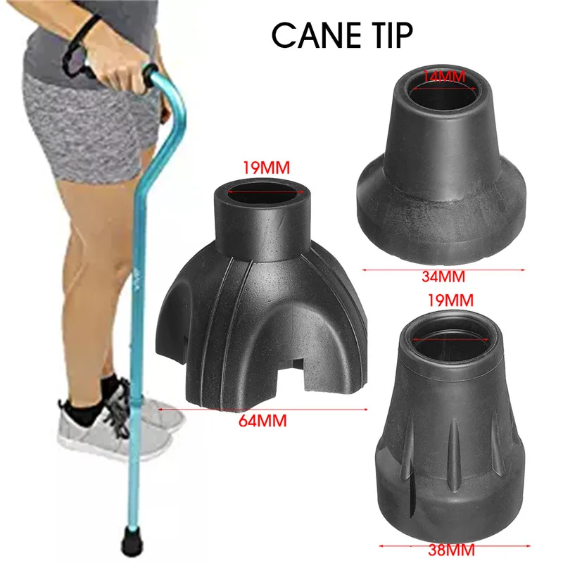 Walking Stick End Tripod CANE TIP Protector Self Standing Rubber NON-SLIP End Bottom Anti-Slipping Walking Cane Hiking for older
Walking Stick End Tripod CANE TIP Protector Self Standing Rubber NON-SLIP End Bottom Anti-Slipping Walking Cane Hiking for older